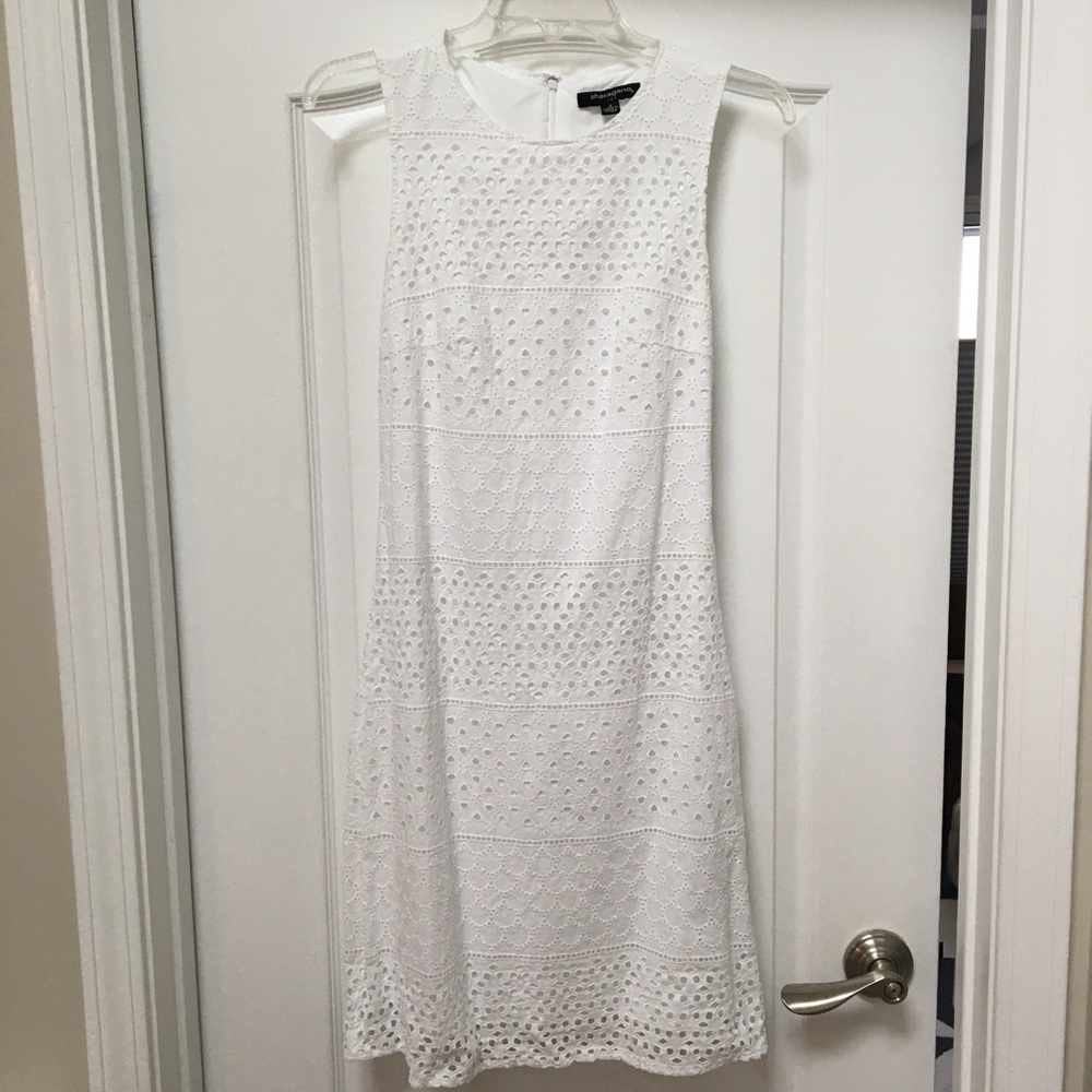 White Lace Eyelet Dress